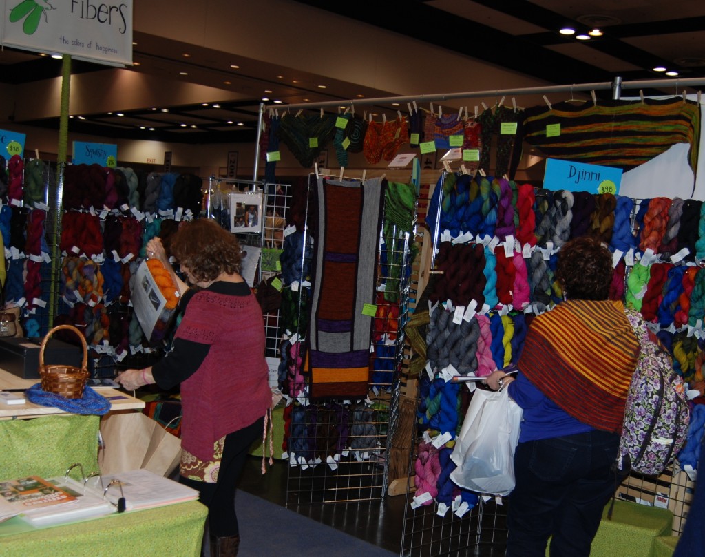 Dragonfly Fibers Booth at Stitches West 2014